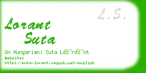 lorant suta business card